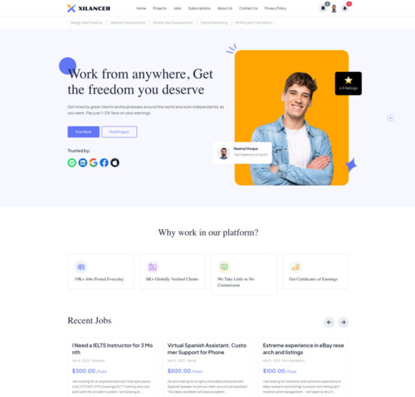Xilancer – Freelancer Marketplace Platform with Services & Projects