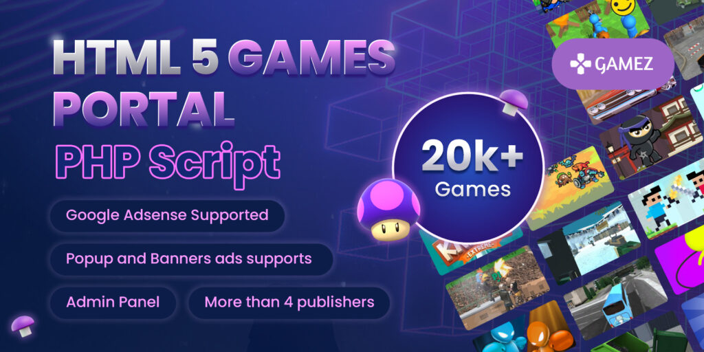 Gamez - The Ultimate HTML5 Games Portal PHP Script for Your Gaming Empire